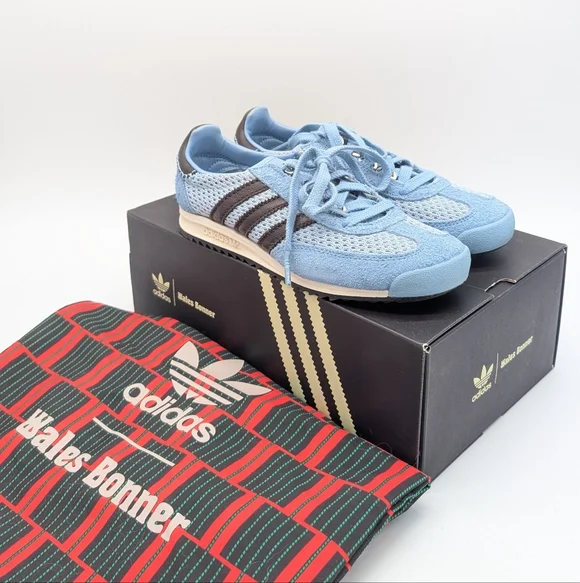 Adidas Wales Bonner SL76 Ash Blue Sneakers Size Womens 7.5 - Picture 12 of 14